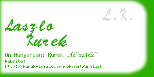 laszlo kurek business card